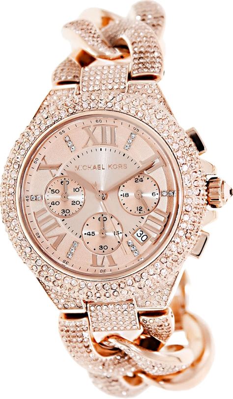 montre michael kors femme or rose|michael kors diamond watch women's.